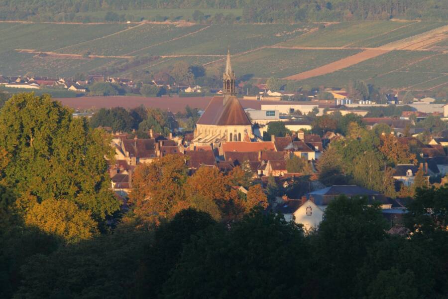 Vue panoramique de Chablis