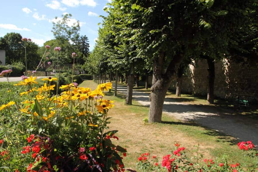 Parc fleuris à Cravant