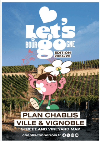 Le plan de Chablis et de son vignoble